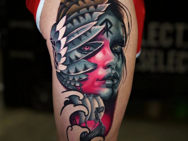 custom viking warrior tattoo