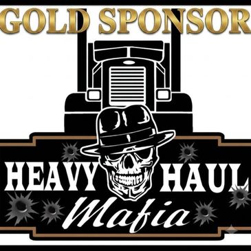 Logo of Heavy Haul Mafia with a skull, truck, and gold sponsor text.