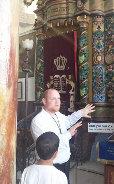 Touring the Ari Ashkenazi Synagogue in Tzfat during a 2-day Galil and Golan tour itinerary.