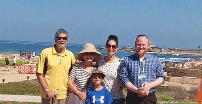 Touring the Roman ruins in Caesarea, Israel, with coastal views, and Acre (Akko) nearby