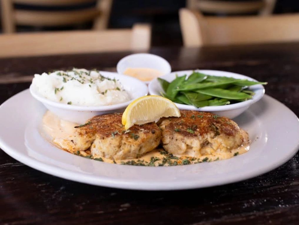 Crab cakes at Johnson Creek Tavern