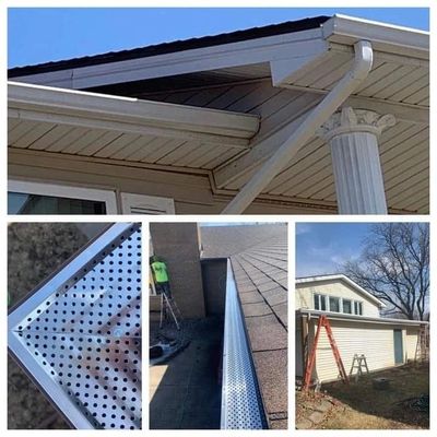 "Gutter and leaf guard installation by Everything Exterior in Kankakee, IL – showcasing corner guards