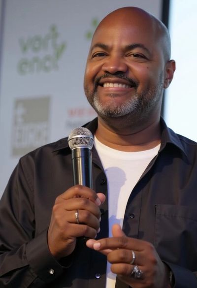 Coach Evins en una de sus conferencias. 