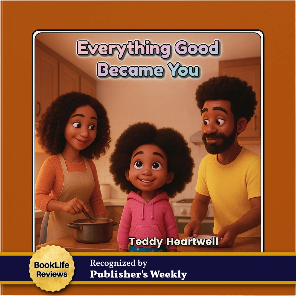 Illustrated family scene from Everything Good Became You, celebrating love and belonging.