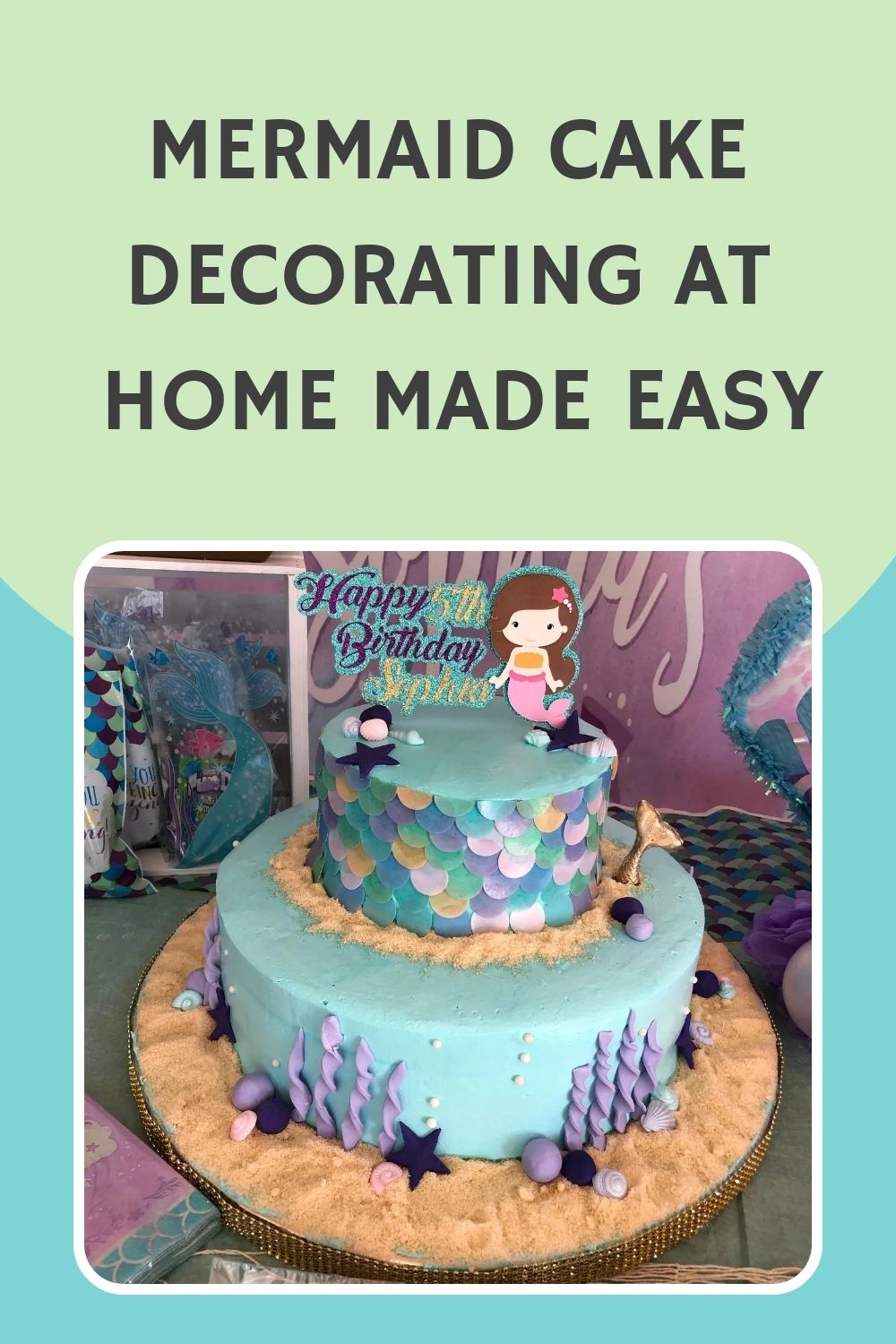 mermaid birthday cupcakes - The Baking Fairy