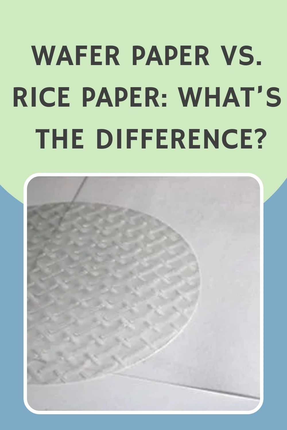 Differences Between Icing Sheets, Wafer Paper and Rice Paper
