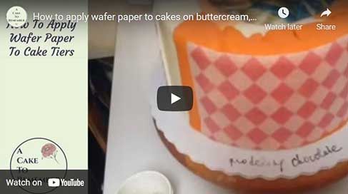 3 Precut Edible Wafer Paper 3d Pink flower cake ribbon/border cake  topper(a) | eBay
