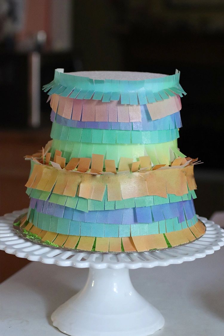 HOW TO PUT EDIBLE PAPER ON CAKES, LV INSPIRED CAKE