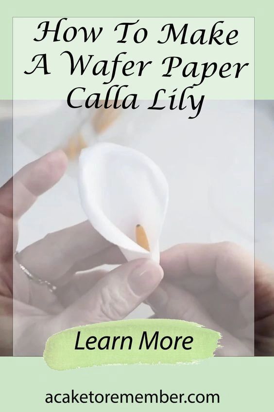 how to make a wafer paper calla lily