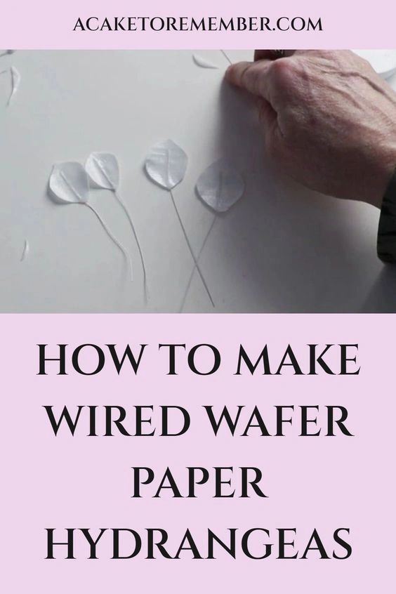 How to make wired wafer paper hydrangeas