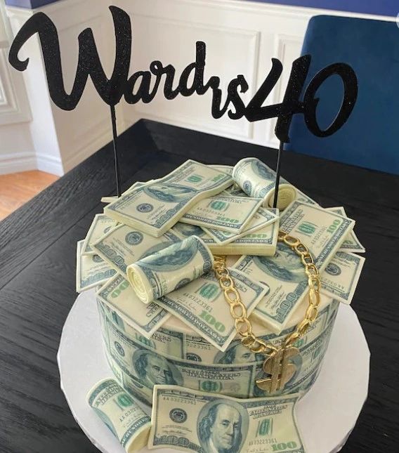 Blue Face 100 Dollar Bills EDIBLE Cake Images, Birthday Bills Cake, 100  Dollar Bills Cake, Money Cake, Money Decals for Cake, Edible Money