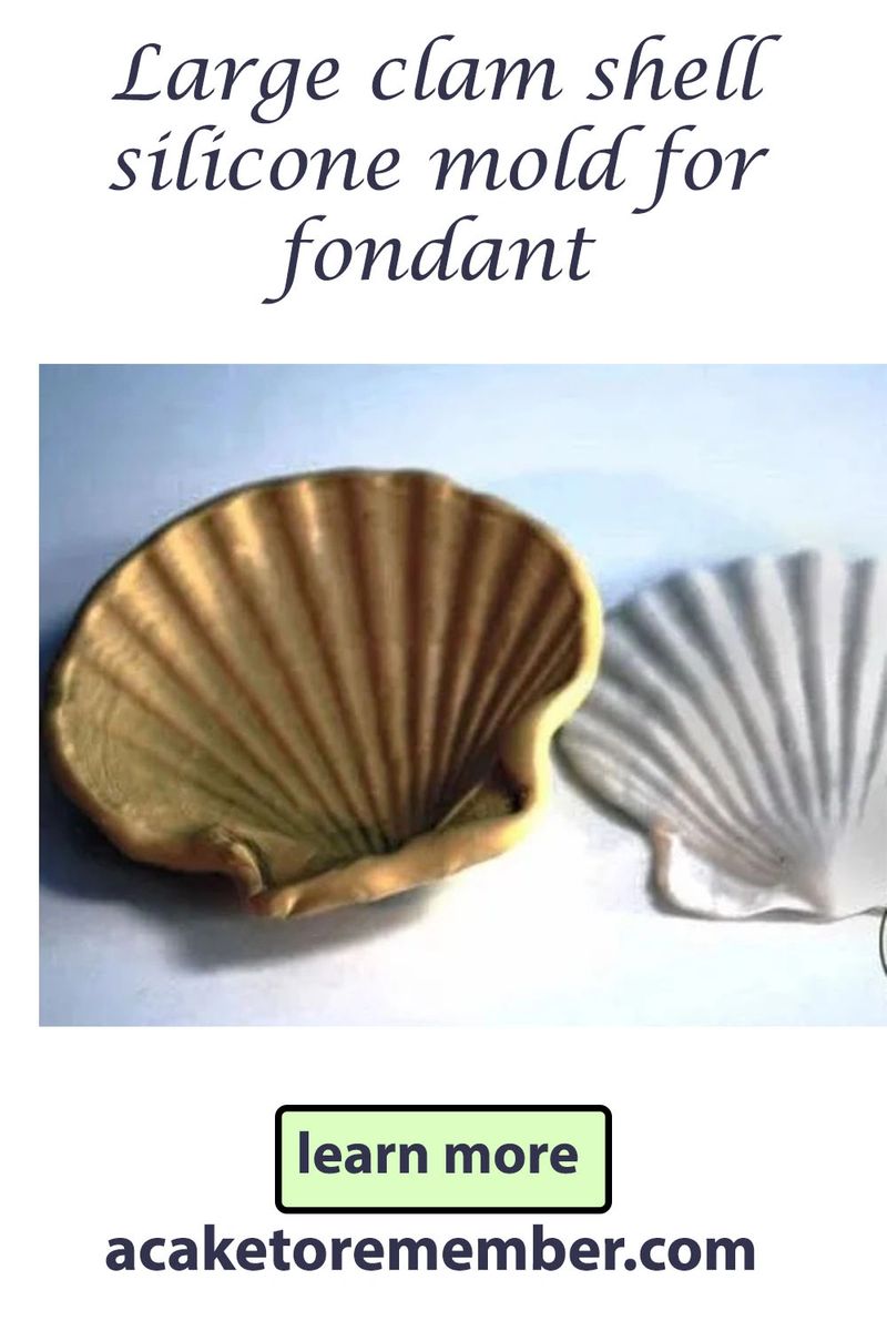 Scallop sea shell silicone craft mould large