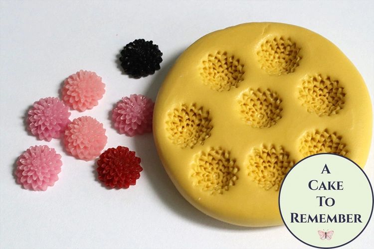 Tiny flower silicone molds for fondant and gumpaste the smallest ones yet!  Fondant molds for cakes 2 