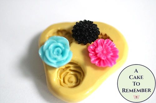 Tiny flower silicone molds for fondant and gumpaste the smallest ones yet!  Fondant molds for cakes 2 