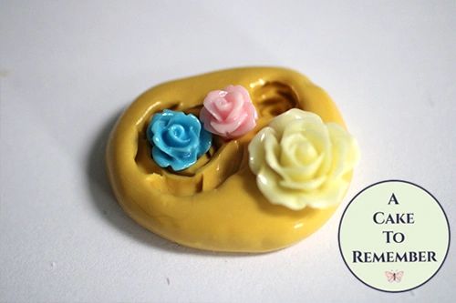 Mini flowers silicone mold for fondant polymer clay cake decor flowers mold