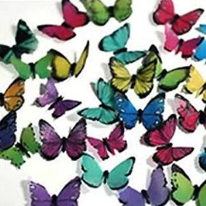 Edible Colorful Miniature Butterflies on Wafer Paper