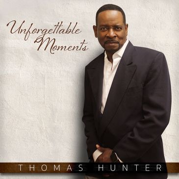 Thomas Hunter posing confidently with 'Unforgettable Moments' text.