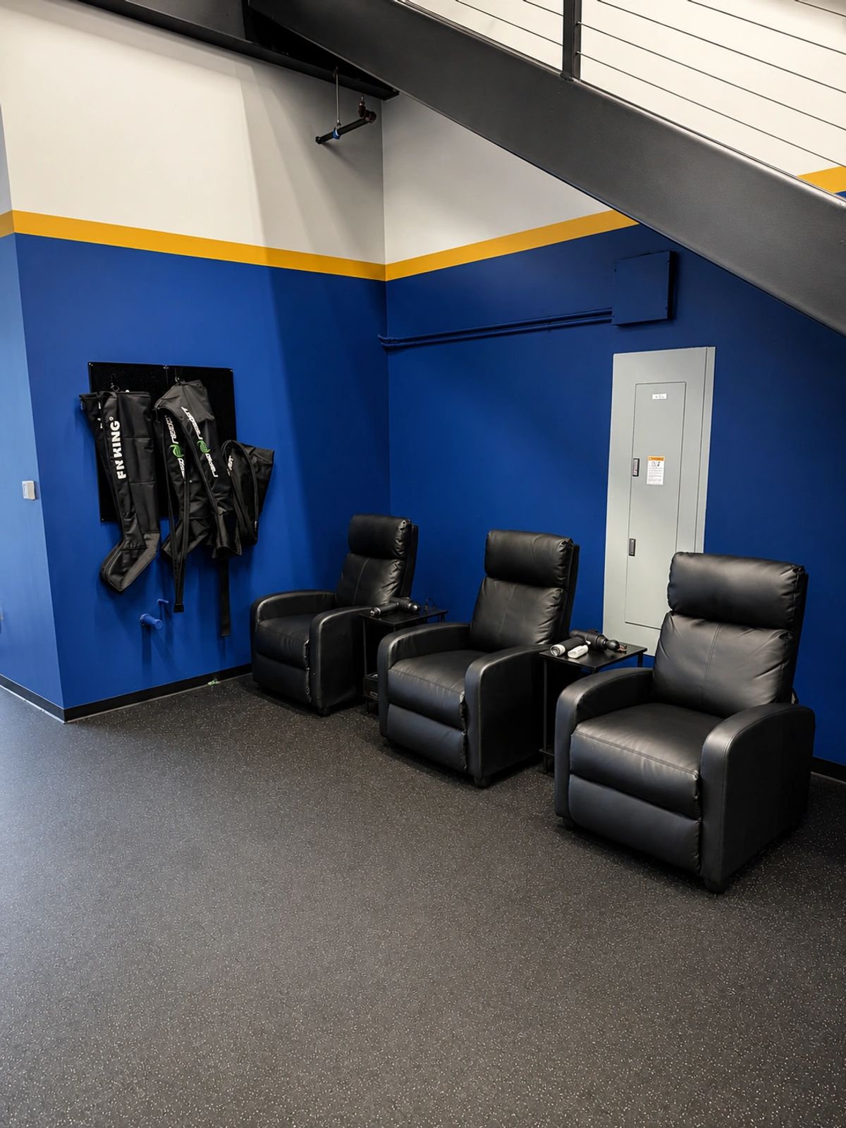 The assisted stretching room at The Lab