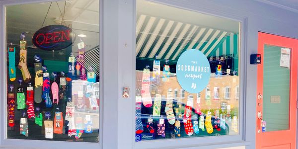 Fun and crazy sock store in Newport, Rhode Island