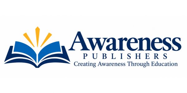 Logo of Awareness Publishers with an open book and rays.