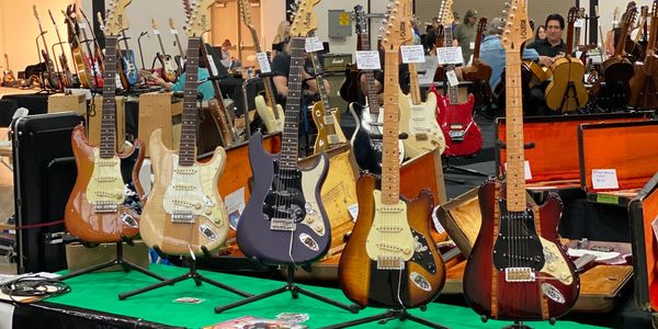 L-Guitar booth in Costa Mesa Guitar Show
