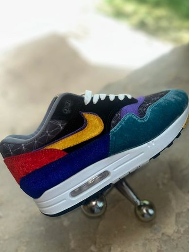 Custom Air Max 1 All Velvet “Last Night” NFC Built In Edition. 1-1 