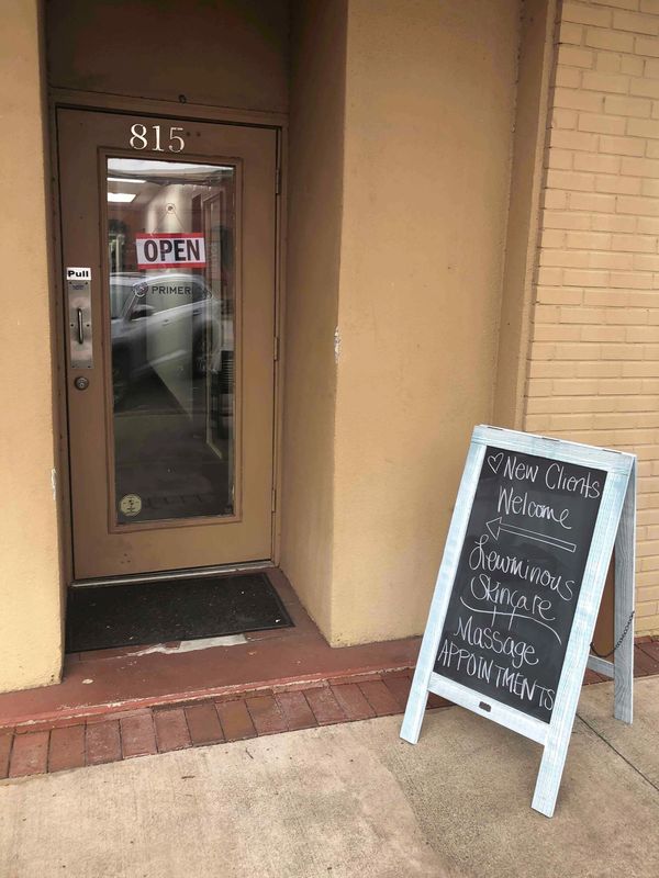 Use this door for entry into the building, and wait in our relaxation room for your appointment! 