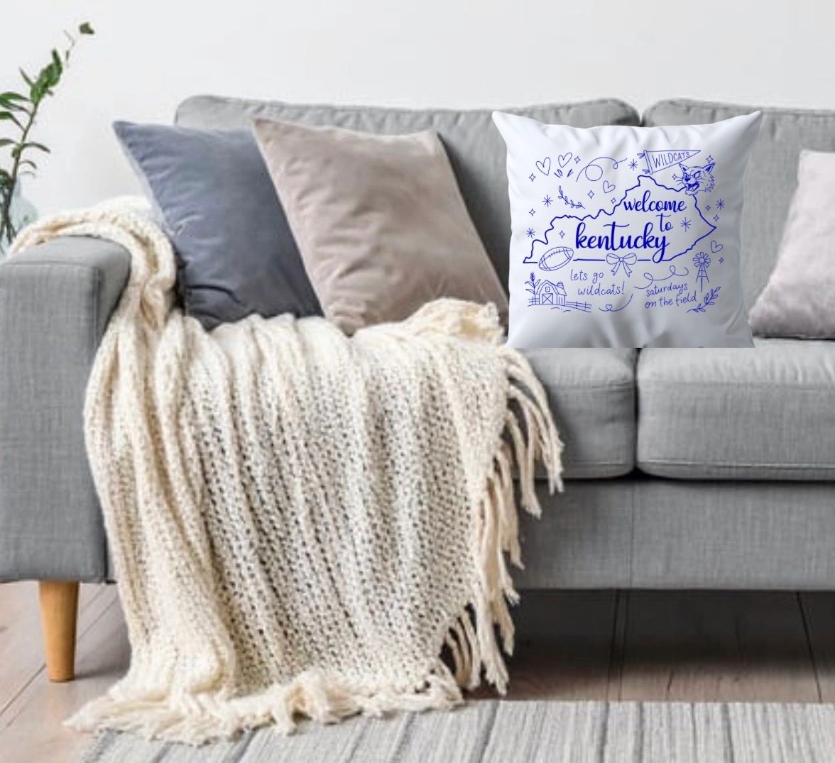 Welcome to Kentucky Throw Pillow