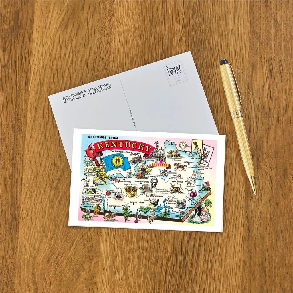 Greetings from Kentucky (State) Postcard