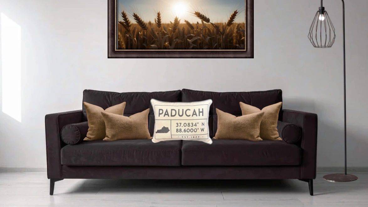 Paducah Coordinates Throw Pillow