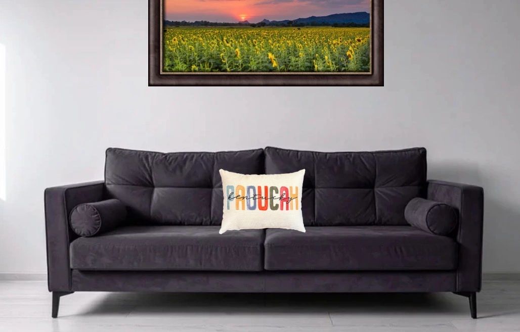 Paducah Ky Block Letter Throw Pillow