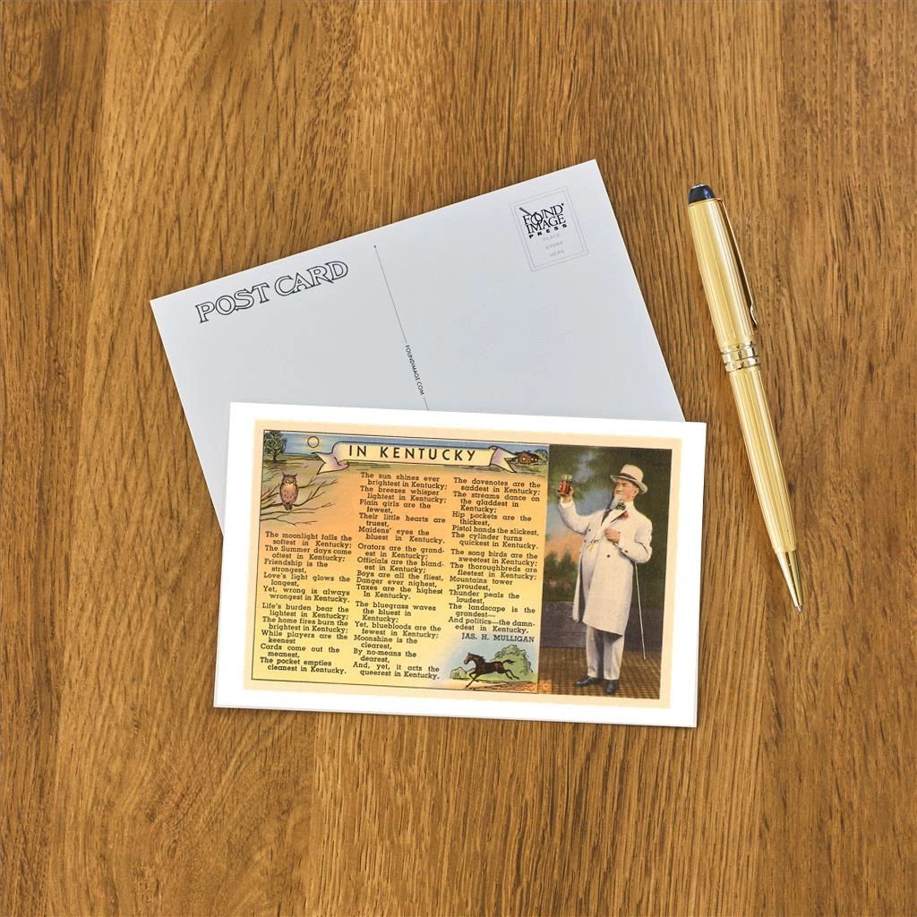 In Kentucky Poem-Postcard
