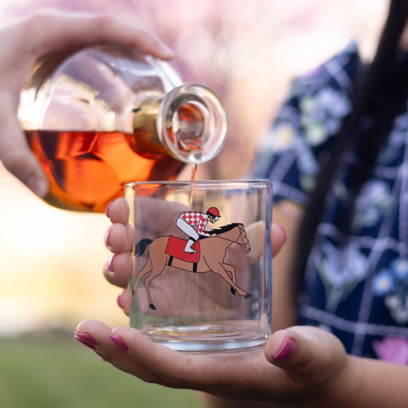 Red Jockey Bourbon Glass