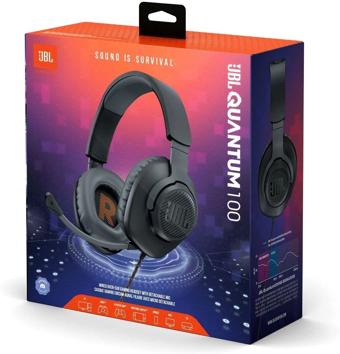 JBL Quantum 100 Headset full size (Black)