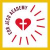Logo of Con Jesu Academy featuring a heart and cross.