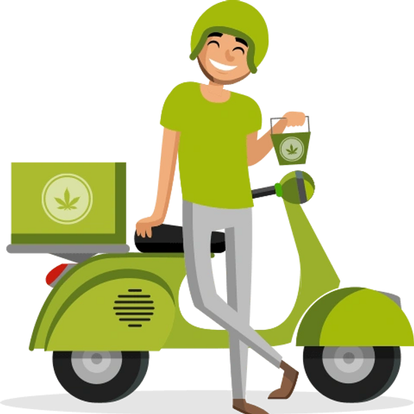 Cannabis Delivery scooter
