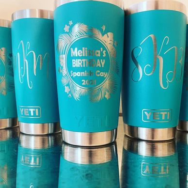 YETI - Personalized ANCHOR - Laser Engraved Tumblers, Can Colsters