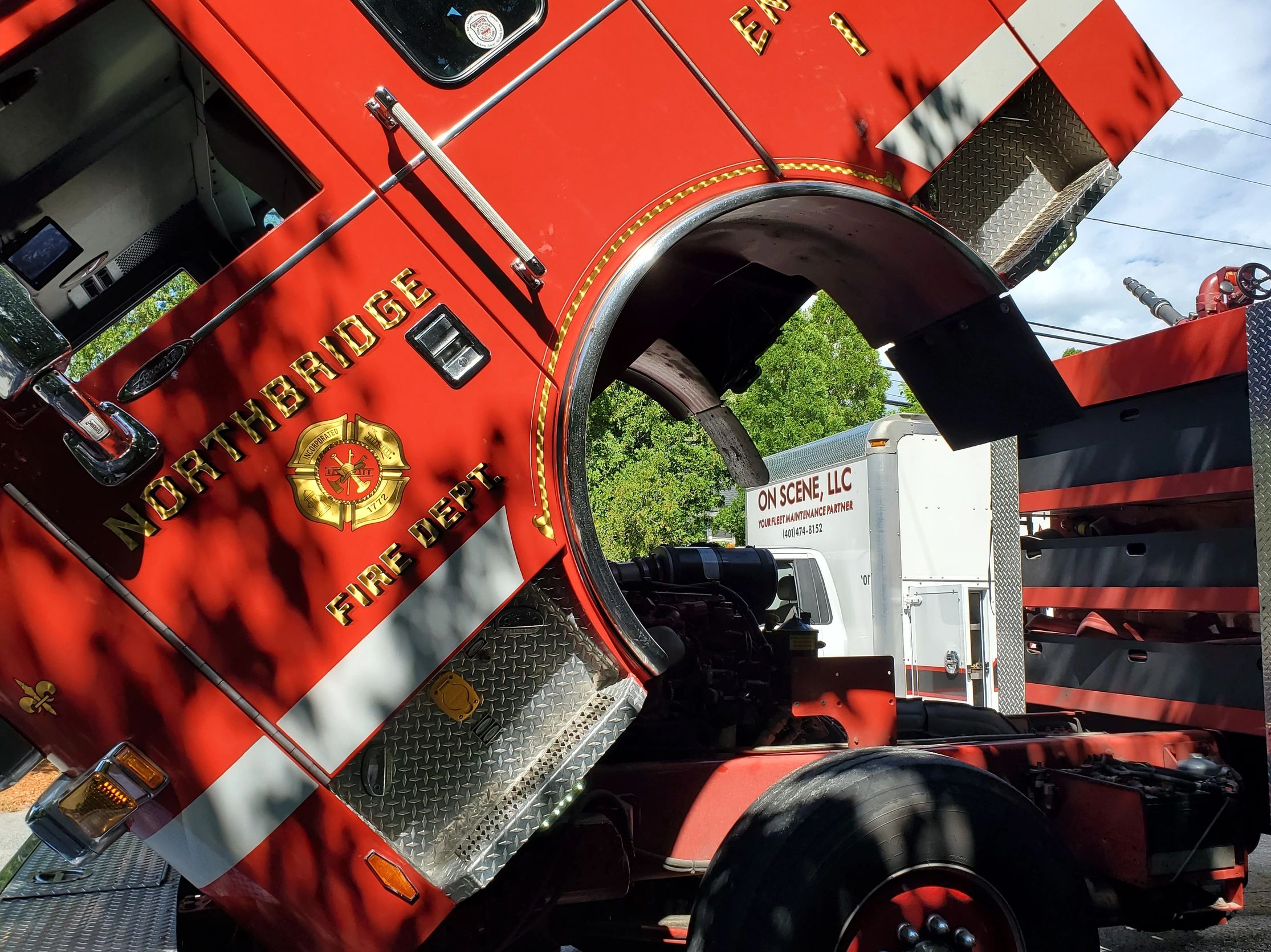 On Scene, LLC performs chassis preventative maintenance, seen here in Northbridge, Massachusetts.