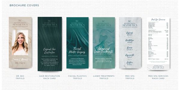 Brochure branding for Southern Coastal Aesthetics