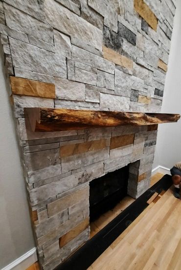 Locust Live Edge Mantle