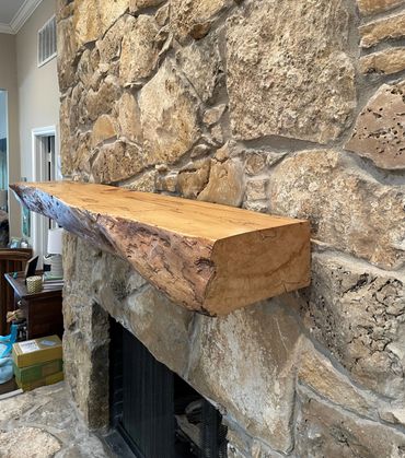 Spalted Maple 75" Live Edge Mantle