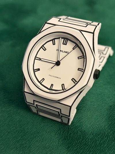 D1 Milano Polycarbon Sketch watch in white