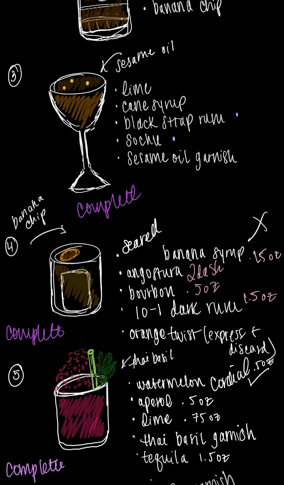 Katie developing cocktails at Bohemia