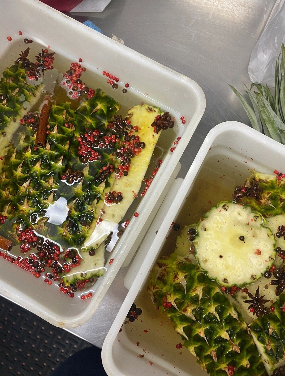 Fermented pineapple / tepache prep