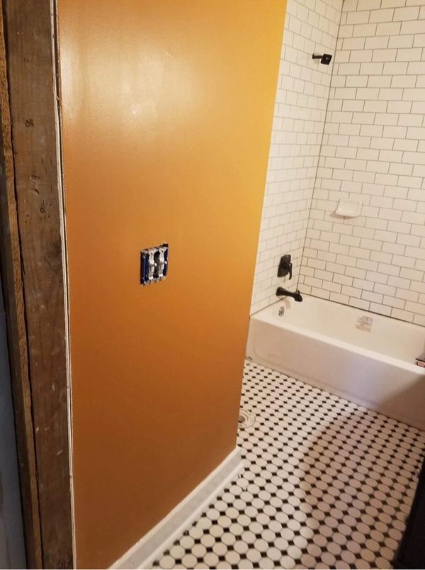 Painted bathroom 