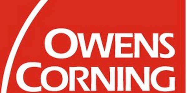 Red background with white Owens Corning logo text.