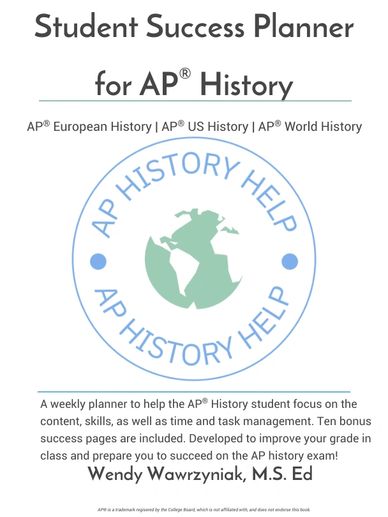 Cover of a student success planner for AP History courses.
