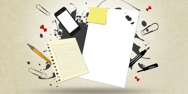 school supplies, notepaper