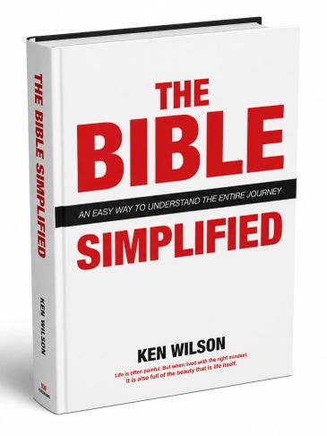 Book titled 'The Bible Simplified' by Ken Wilson.
