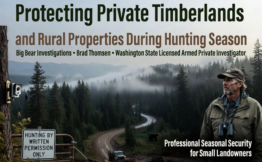 Protecting Private Timberlands and Rural Properties During Hunting Season. Big Bear Investigations